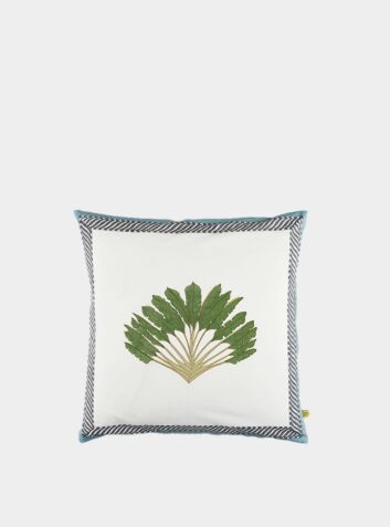 Nicobar Palm Cushion Cover - Single Palm