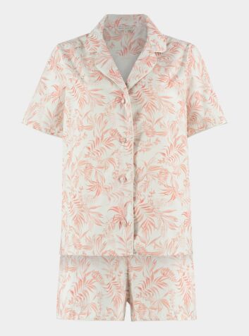 Organic Cotton Pyjama Short Set - Layered Botanical Rose