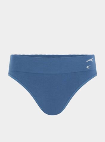 Asagao Seamless Stretch-Bamboo Briefs - Seabed Blue