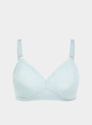 Lotus Recycled-Lace Fuller-Cup Soft Bralette - Fjordland Green