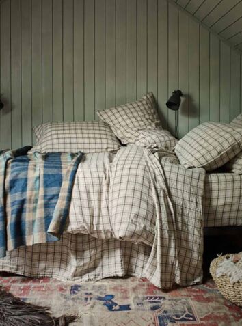 Linen Bedtime Bundle - Natural Check