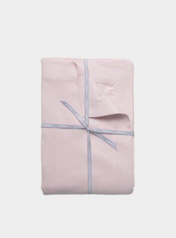 Stonewashed Linen Flat Sheet – Pale Pink