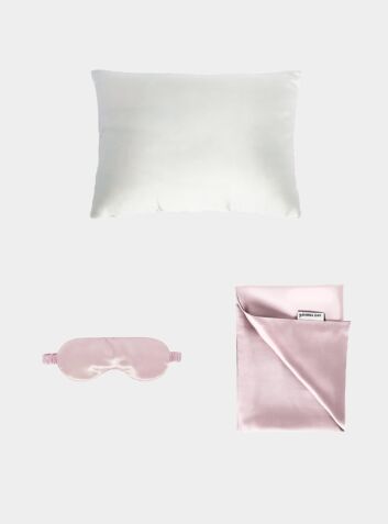 Silk Travel Set - Blush Pink