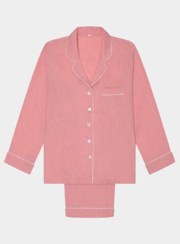 Pink Bloom Linen Pyjama Trouser Set