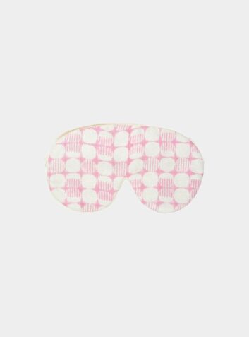 Mulberry Silk Eye Mask & Bag - Jaipur Pink