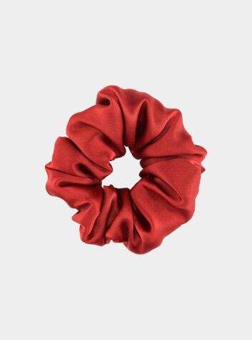 Silk Scrunchie - Red Rose