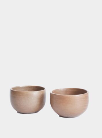 Beeswax Espresso Cups - Natural Clay (2 Pieces)