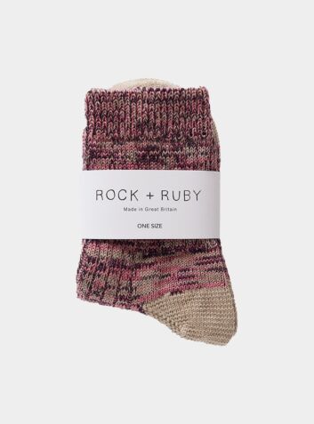 Rose Josie Wool Socks - Pink