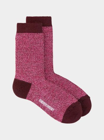 Samar Merino Wool Marl Sock Pink