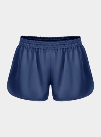 Silk Ringer Shorts - Navy Blue