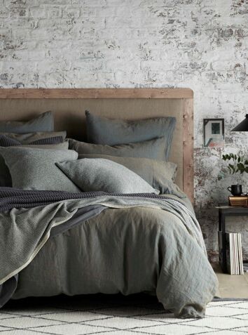 100% Linen Bed Linen - Sea Green