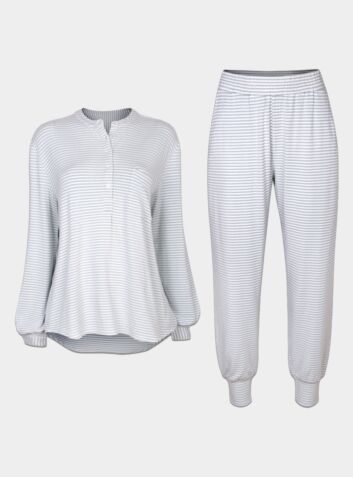 Seafoam Grey Stripe Trouser - Set/Separate