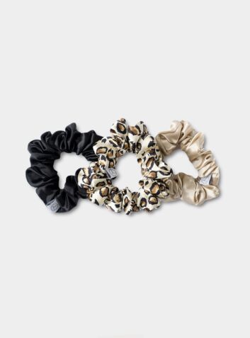 Set of 3 Mulberry Silk Classic Scrunchies - Various Colours