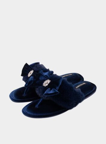 Navy Amelie Slippers