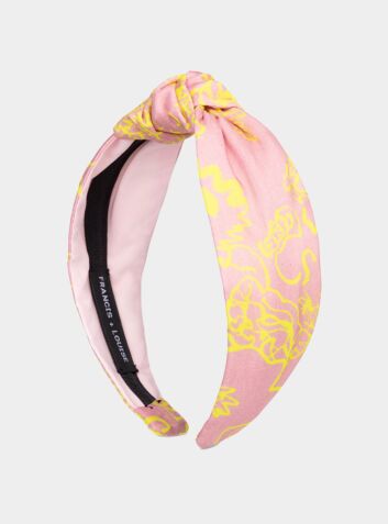 Cotton Satin Knot Headband - Spring Pink