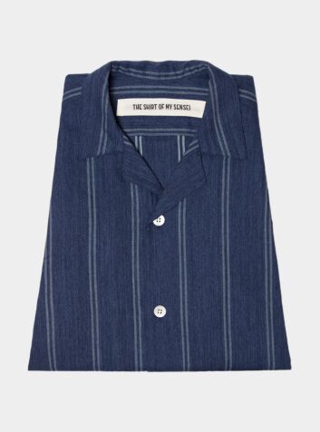 Yukata Shirt - Blue Stripe