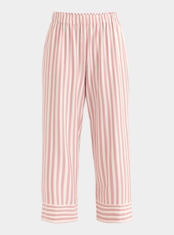 Women's Pyjama Trouser - Pink & White Stripe