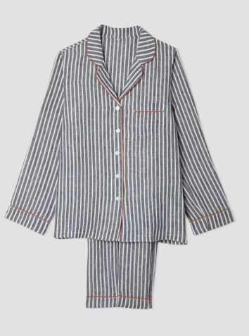Mens Navy Stripe Pyjama Trouser - Set/Separate