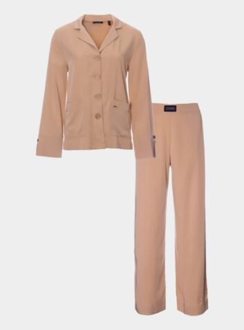Women's Bamboo & Tencel Pyjama Trouser Set - Sand
