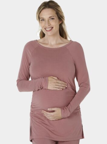 Maternity & Nursing Nattwell® Long Sleeve Top - Sunrise Rose