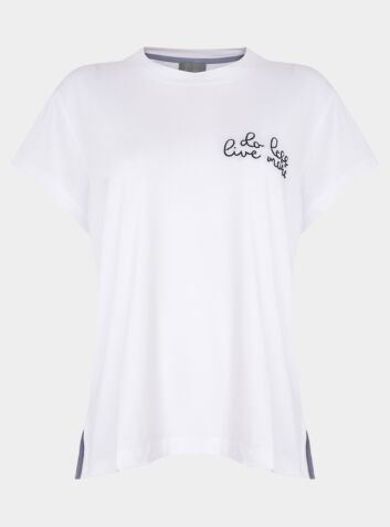 Classic Oversized Orgainic Cotton T-Shirt - "do less live more"