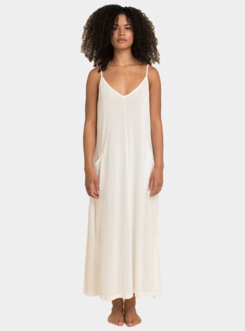 The Boho Slip Dress - Natural White