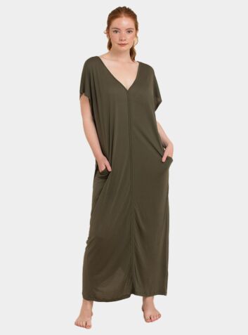 Kaftan Dress - Olive Green