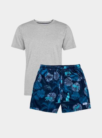Men's Pyjama Cotton Short Set - The Tropics
