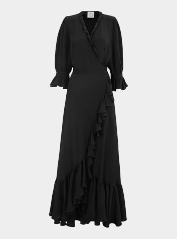 The Wrap Dress - Raven Black