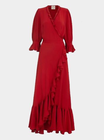 The Wrap Dress - Scarlet Red