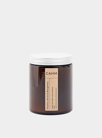 Thyme, Olive and Bergamot Candle - Amber Jar