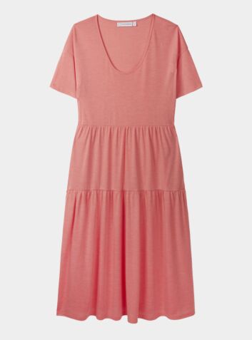 Tiered Dress - Coral