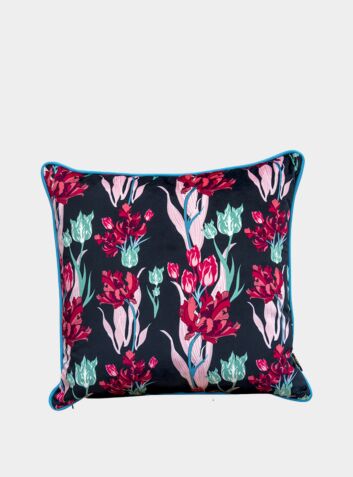 Tulipomania Square Velvet Cushion
