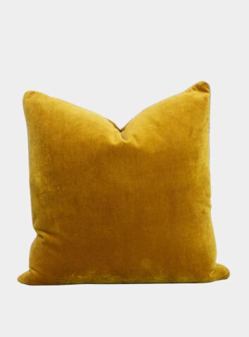 Unari Velvet Cushion - Turmeric