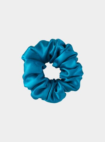 Silk Scrunchie - Turquoise