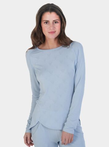 Women's Nattwell® Sleep Tech Long Sleeve Top - Ice Blue