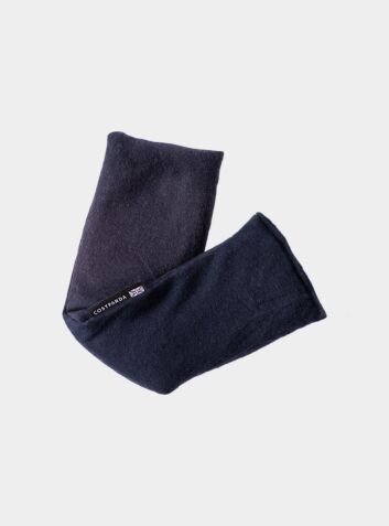 UK Made Natural Cotton Microwaveable Wheat Wrap - Navy Blue