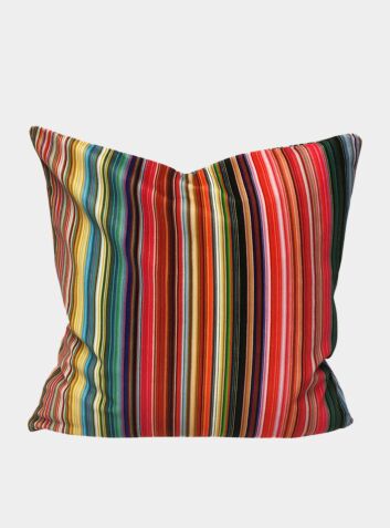 Velvet Cushion - Candy Stripe