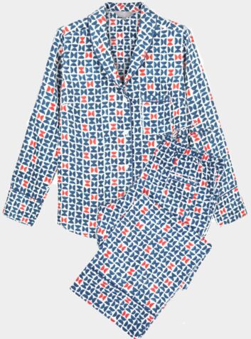 Mulberry Silk Pyjamas Trouser Set - Varanasi Navy