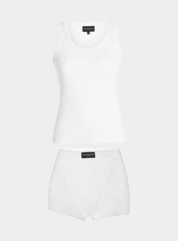 Pyjama Cotton Boxer Set - White