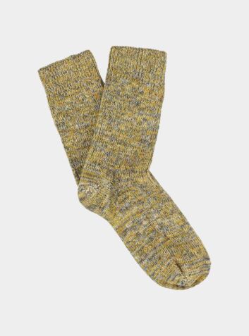 Women's Blend Socks - Mustard / Blue