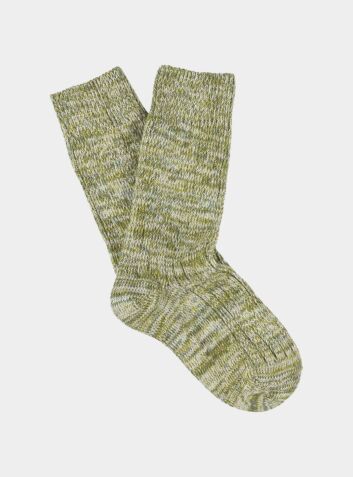 Women's Melange Blend Socks - Green / Yellow