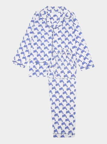 Women's Cotton Pyjama Trouser Set - Dolphin Pyjamas
