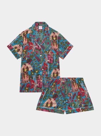 Handmade Silk Pyjama Short Set - Sunshine in the Winter
