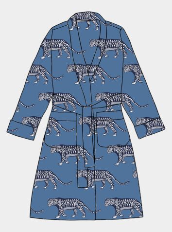 Organic Cotton Robe - Lovely Leopards