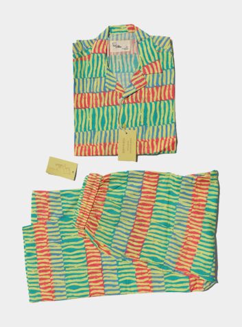 Unisex Organic Cotton Pyjama Trouser Set - Can Noodle (Green)