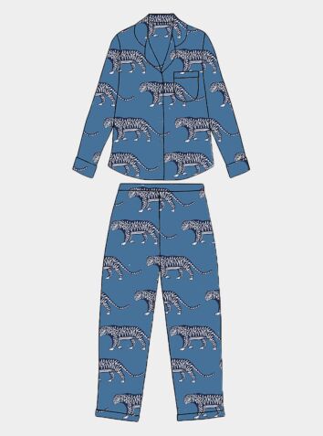 Women's Organic Cotton Pyjama Trouser Set - Lovely Leopards