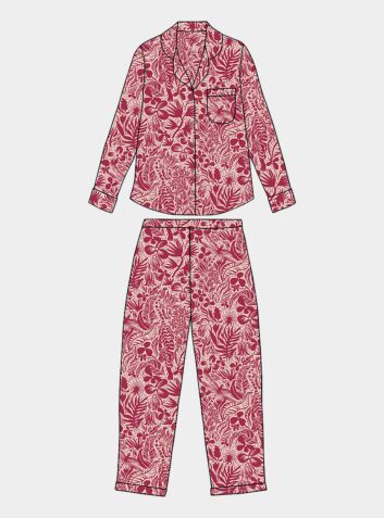 Women's Organic Cotton Pyjama Trouser Set - Viva Oasis
