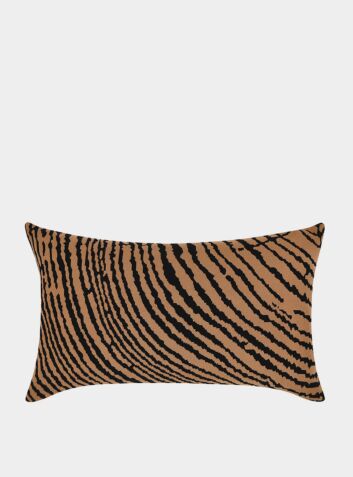 Woodblock Cushion Rectangular Cover - Hazelnut