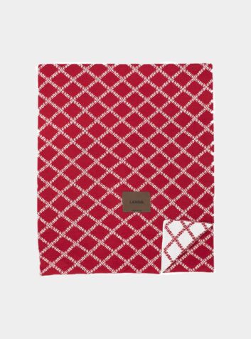 Merino Wool Blanket - Red White